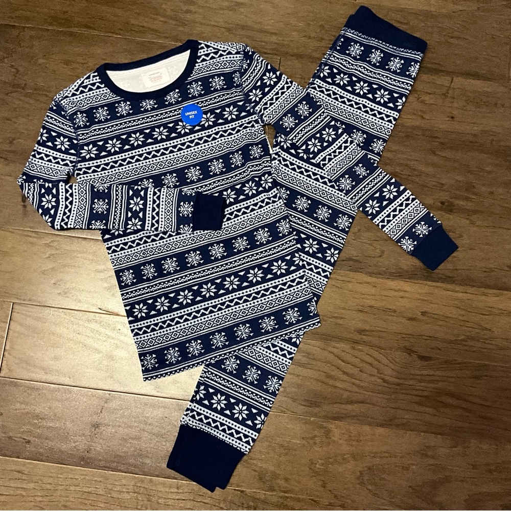 NWT J.Crew Kids Sz 8 Unisex PJ Set Pajamas Winter Christmas